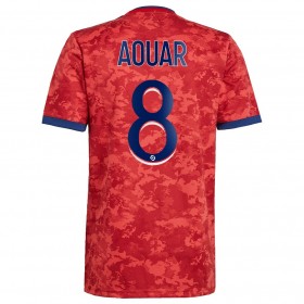 Jalkapallo Pelipaidat Olympique Lyonnais Houssem Aouar 8 Vieraspaita 2021-2022 Lyhythihainen